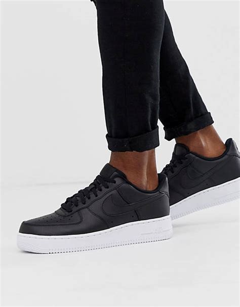 nike air force schwarz mit weißer sohle|air force 1 schwarze schuhe.